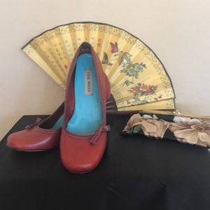 Steve Madden red leather “Glare” pumps size 8.5